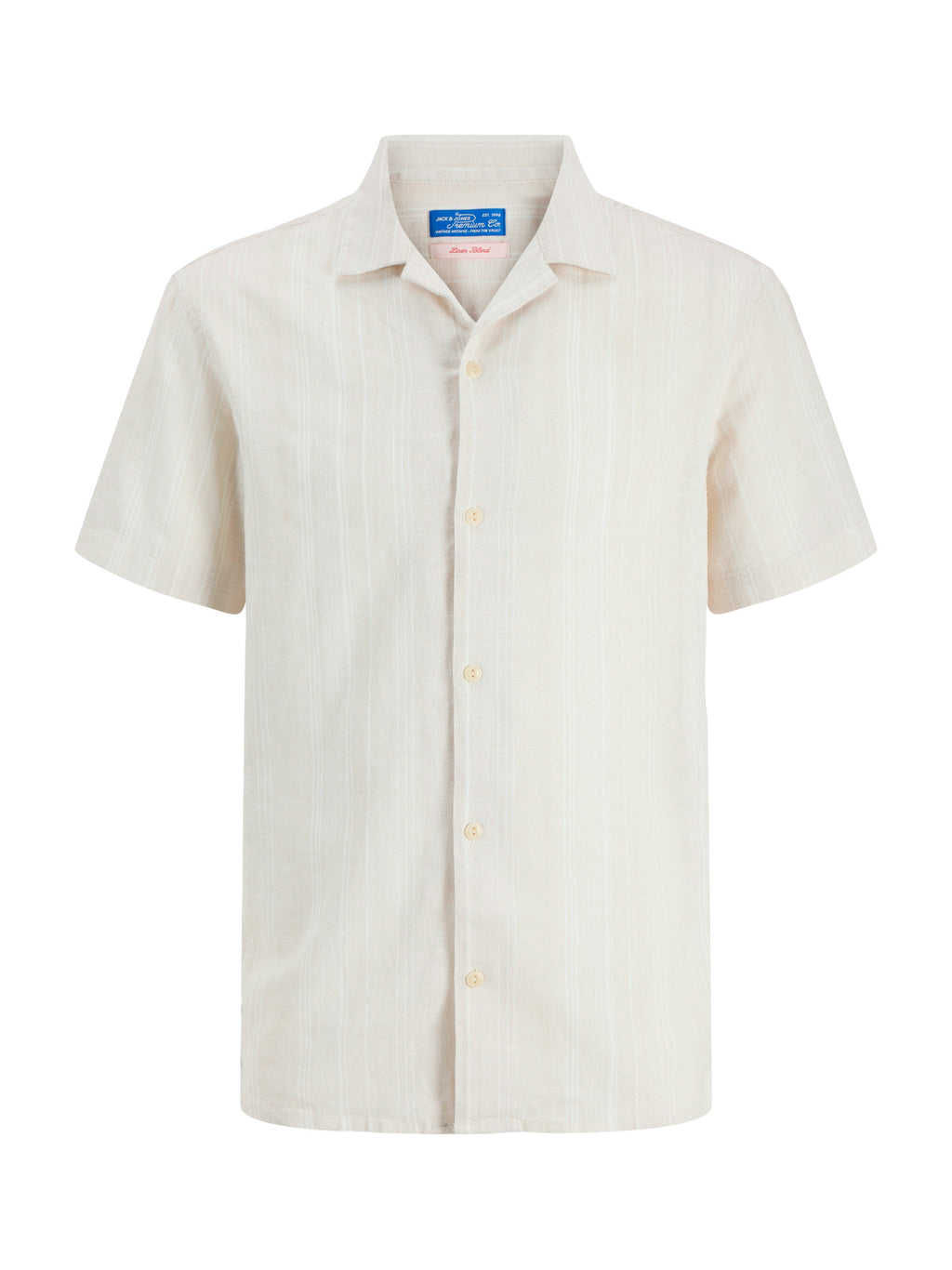 Camicia Jack & Jones Beige Summero Lino 12291964 /Lemon Pepper JACK & JONES 