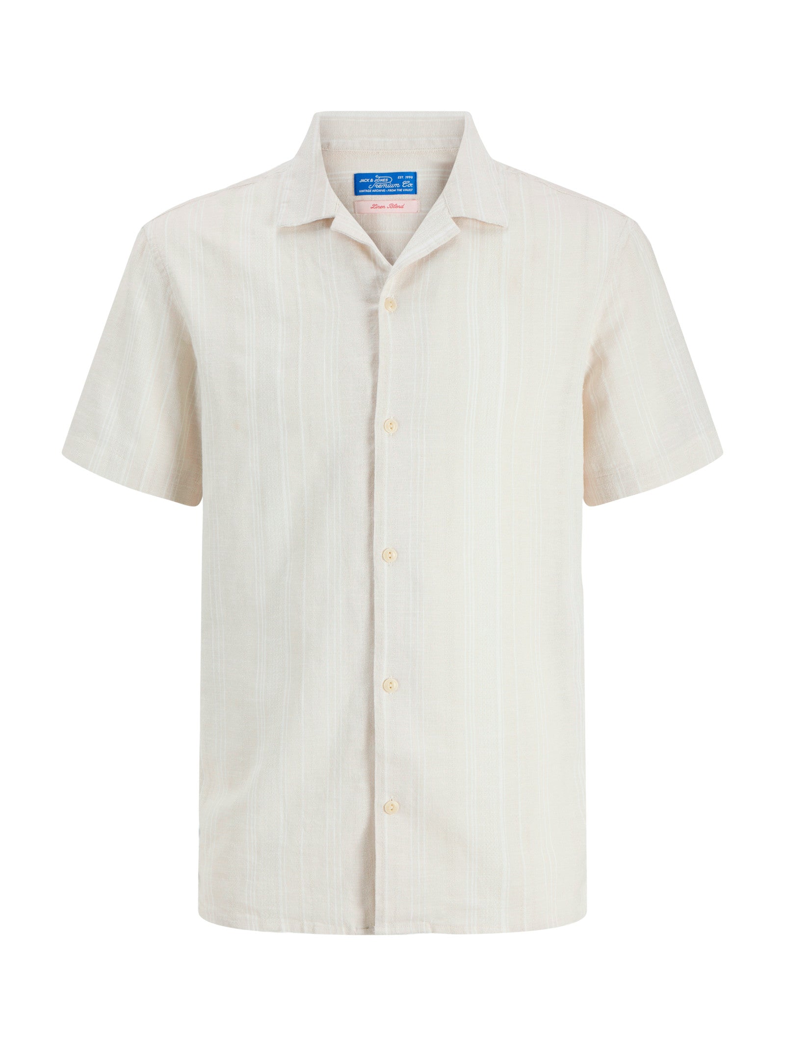 Camicia Jack & Jones Beige Summero Lino 12291964 /Lemon Pepper JACK & JONES 
