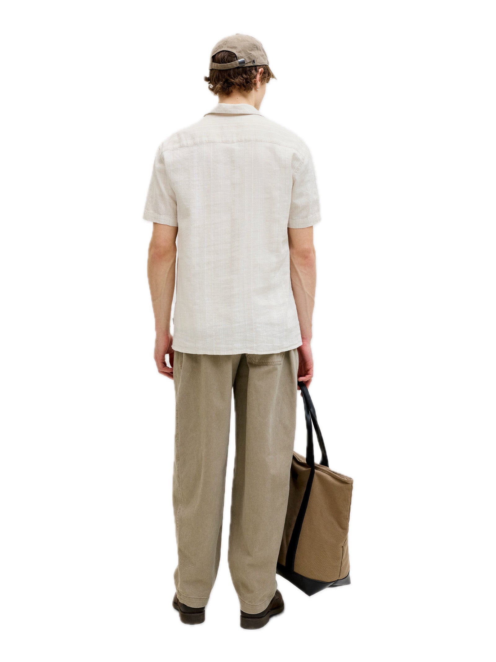 Camicia Jack & Jones Beige Summero Lino 12291964 /Lemon Pepper JACK & JONES 