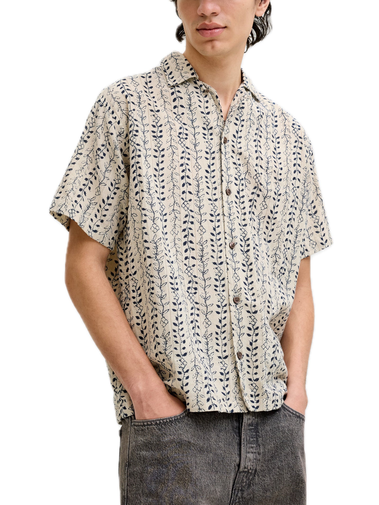 Camicia Jack & Jones Lyon Beige fantasia 12291968 /Moonstruck JACK & JONES 