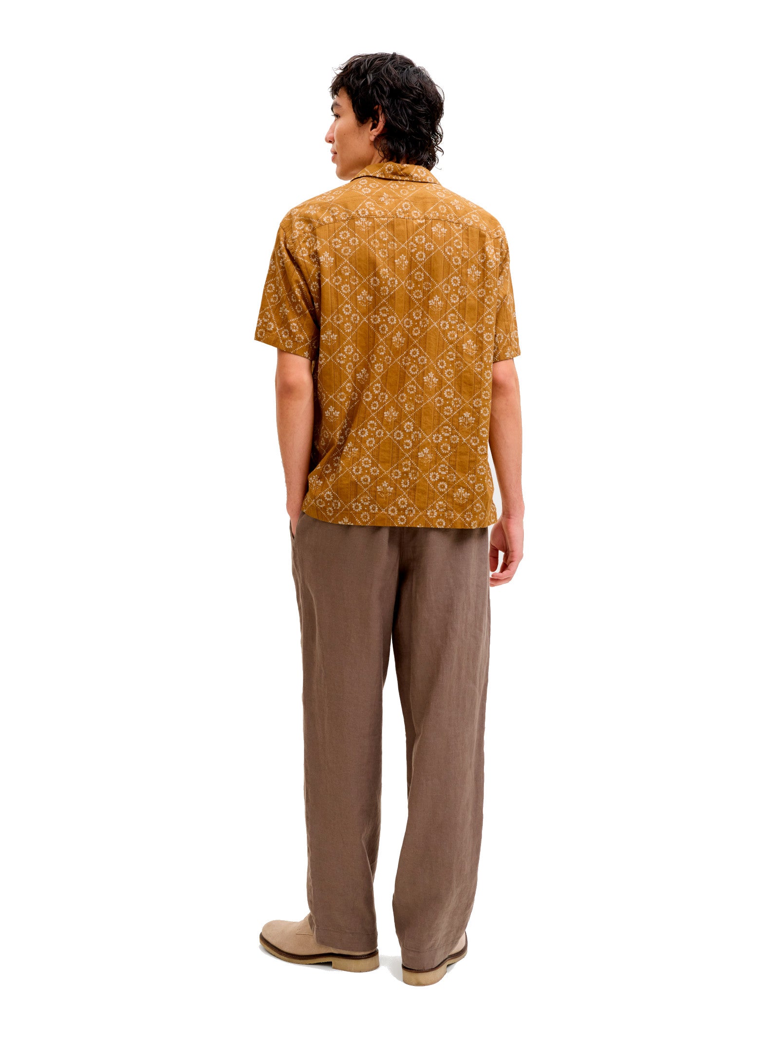Camicia Jack & Jones Lyon Senape fantasia 12291968 /Wood Thrush JACK & JONES 