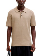 Polo Jack & Jones Riley Beige in maglia 12292034 /Lemon Pepper JACK & JONES 