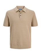 Polo Jack & Jones Riley Beige in maglia 12292034 /Lemon Pepper JACK & JONES 