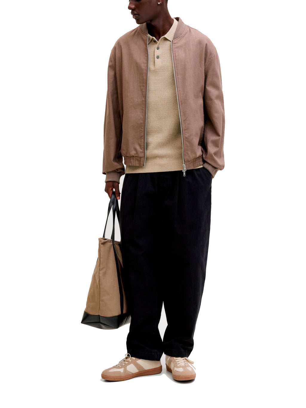Polo Jack & Jones Riley Beige in maglia 12292034 /Lemon Pepper JACK & JONES 