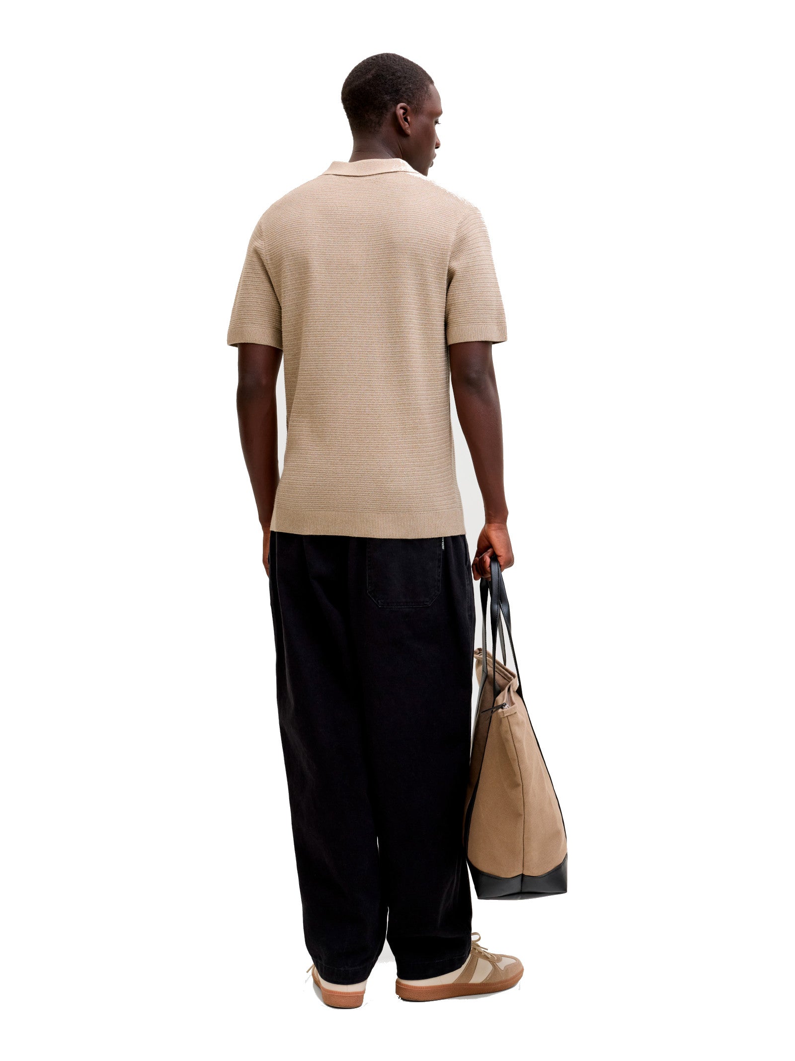 Polo Jack & Jones Riley Beige in maglia 12292034 /Lemon Pepper JACK & JONES 