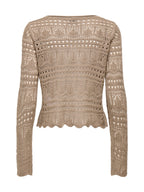 Maglia JDY Beige Sun scollo a barca 15287384 /Greige JDY 