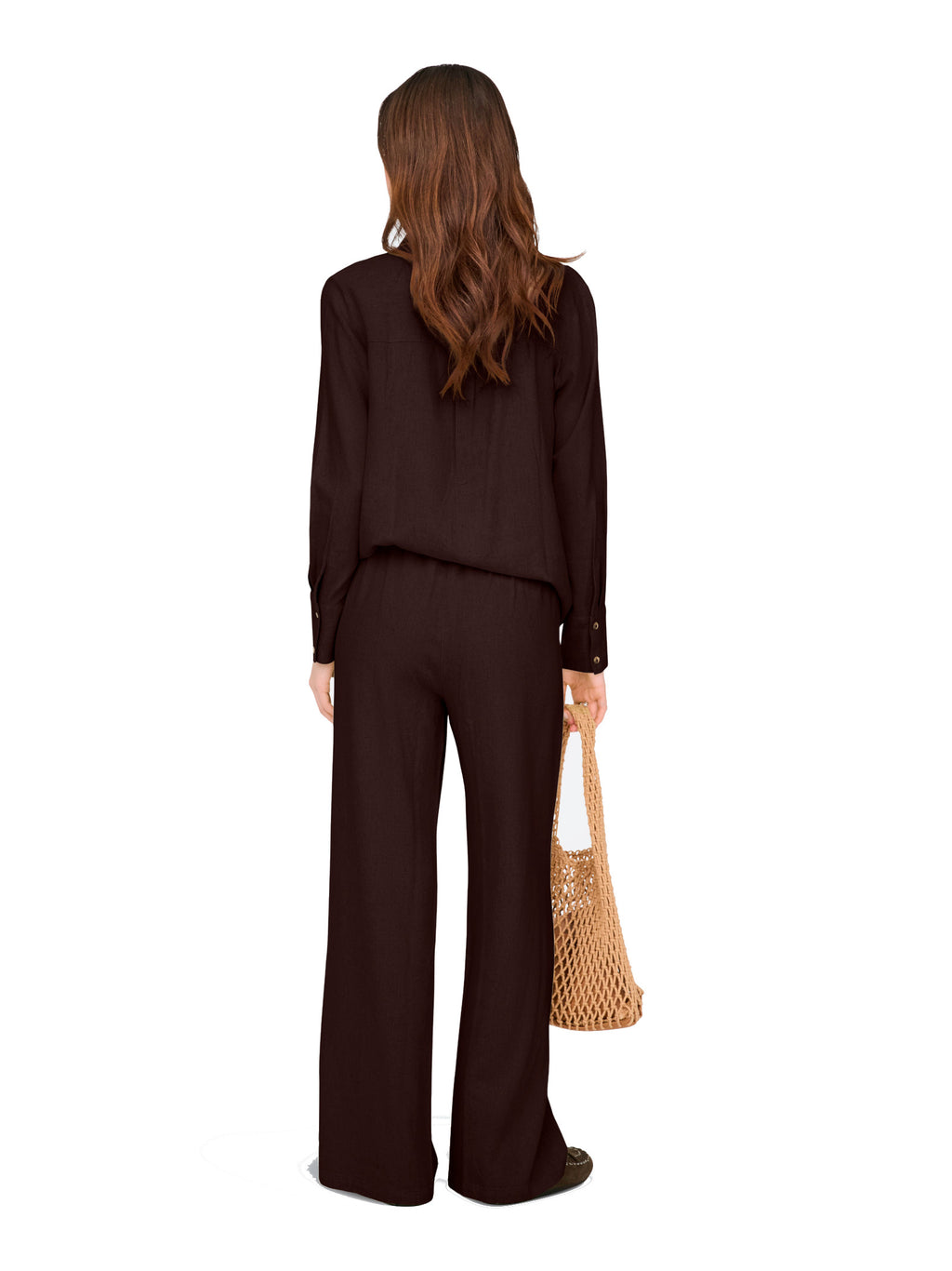 Pantalone JDY Marrone Say Loose 15318361 /Chocolate Torte JDY 