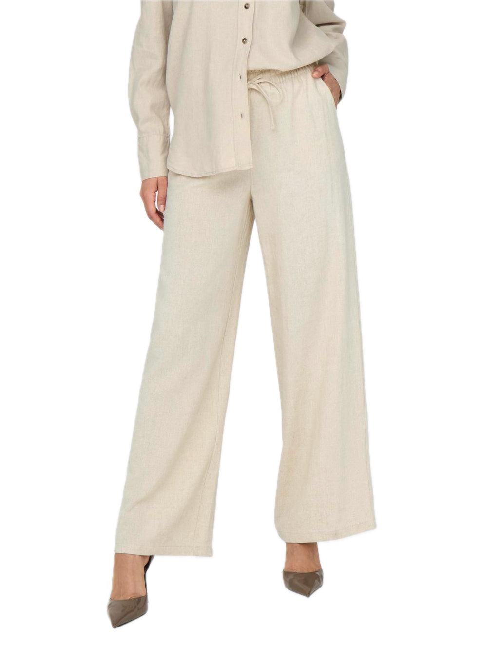 Pantalone JDY Beige Say Loose 15318361 /Oatmeal JDY 