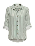 Camicia JDY Verde bianco Laurel maniche 3/4 15329311 /Sea White JDY 