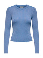 Maglia JDY Plum Azzurro  in lurex 15330569 /Ultramarine JDY 