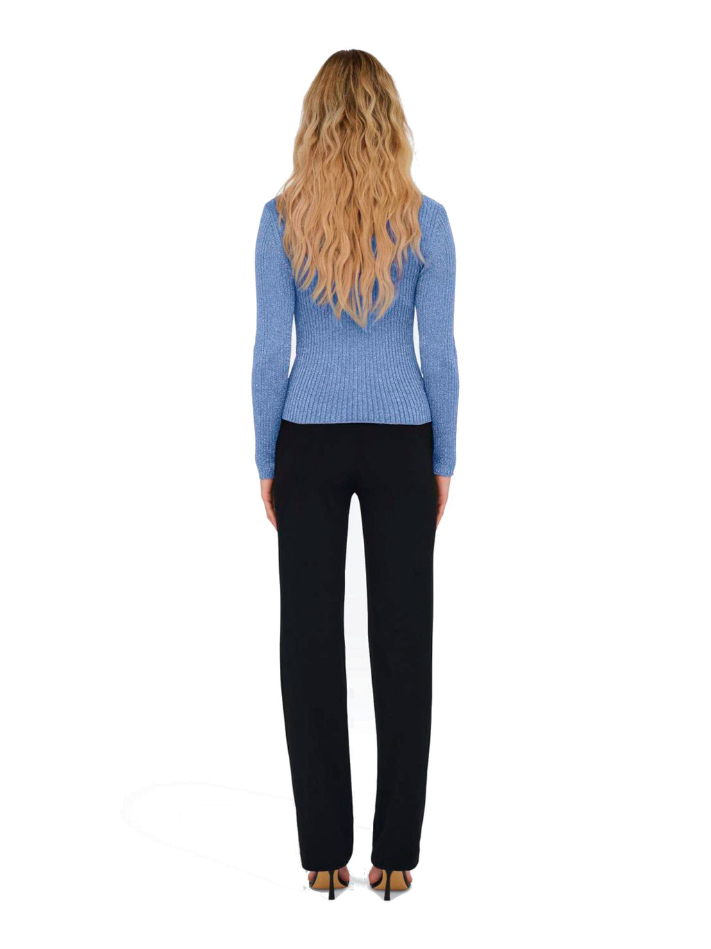 Maglia JDY Plum Azzurro  in lurex 15330569 /Ultramarine JDY 