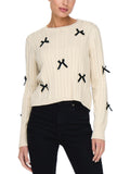 Maglia JDY Bow Crema con fiocchi 15344549 /Birch JDY 