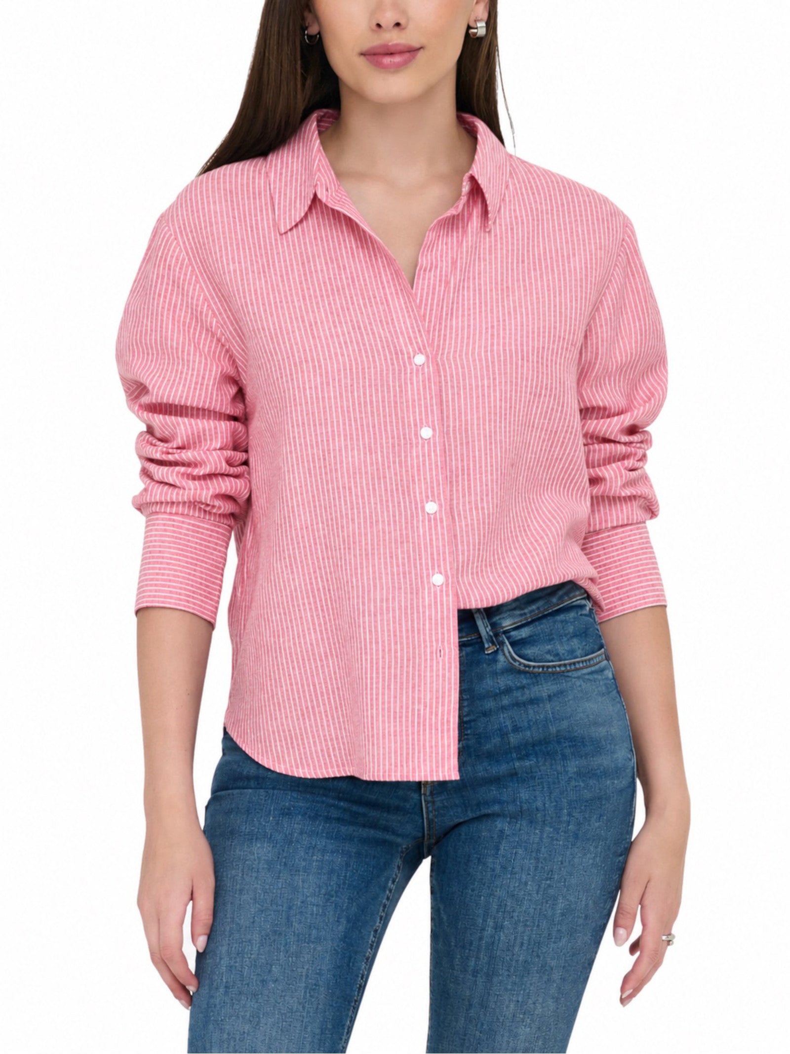 Camicia JDY Bianco corallo Mila a righe 15345487 /Calypso Coral JDY 