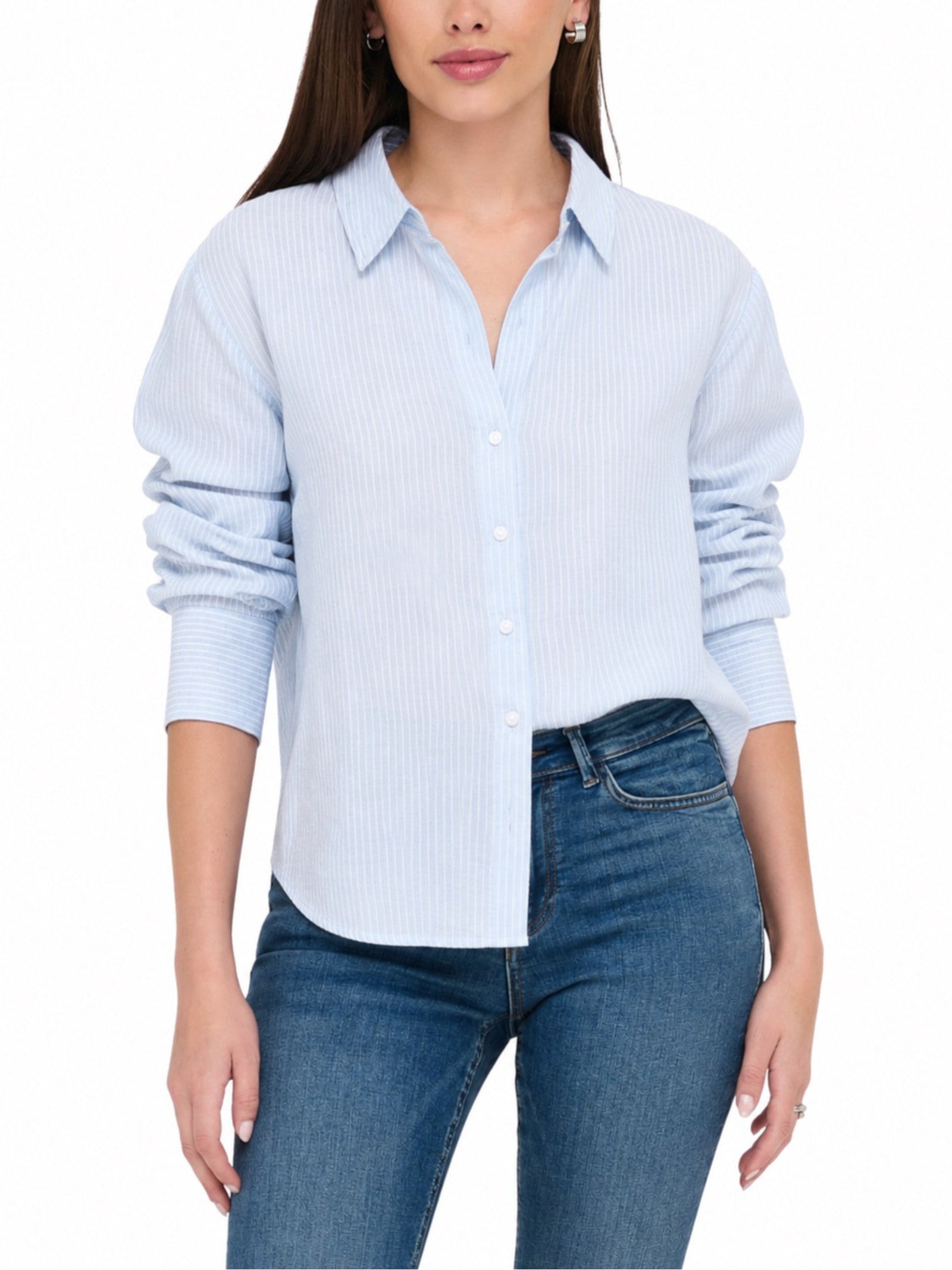 Camicia JDY Bianco celeste Mila a righe 15345487 /Kentucky Blue JDY 