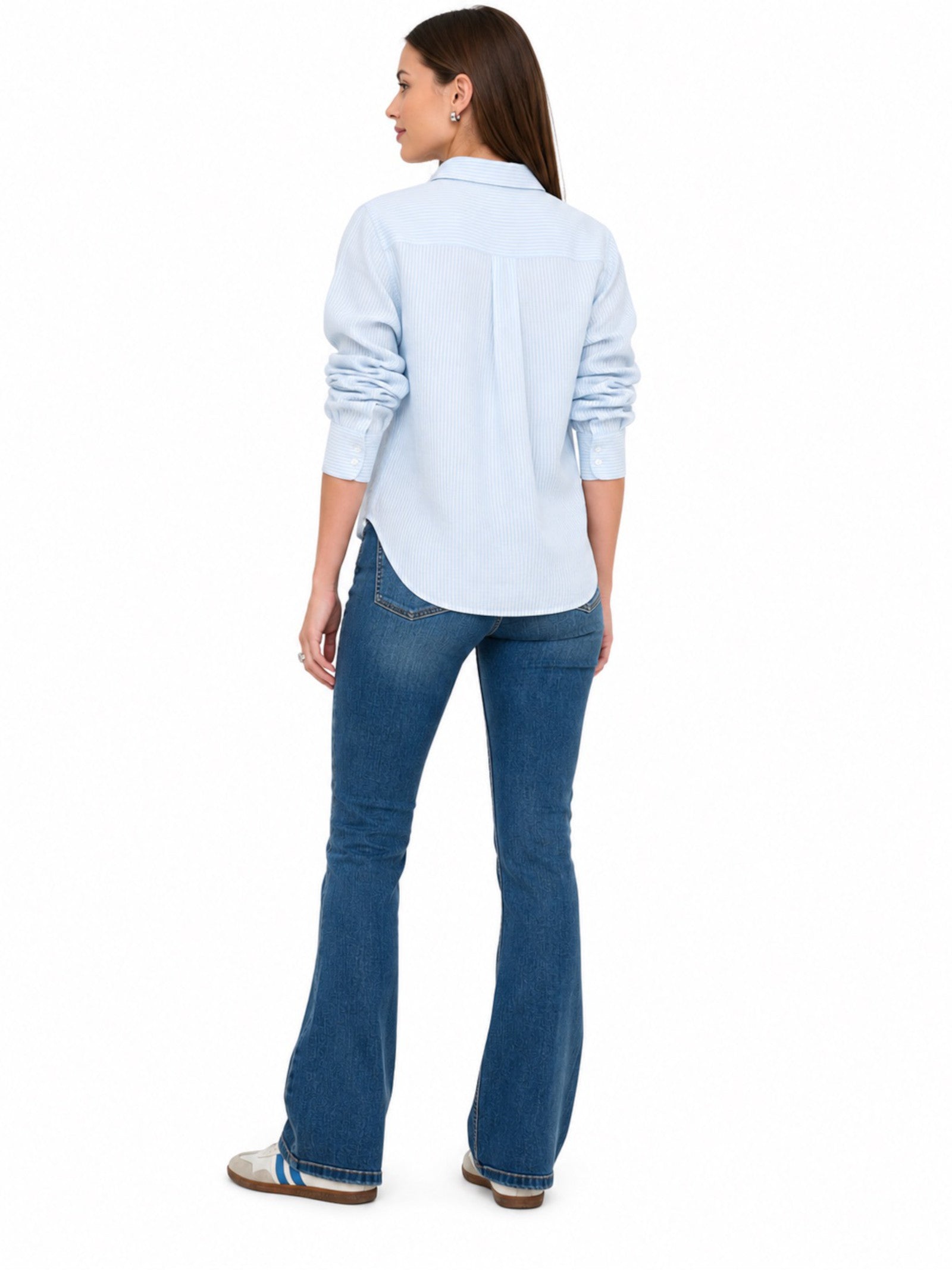 Camicia JDY Bianco celeste Mila a righe 15345487 /Kentucky Blue JDY 