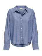 Camicia JDY Bianco azzurro Mila a righe 15345487 /Star Sapphire JDY 
