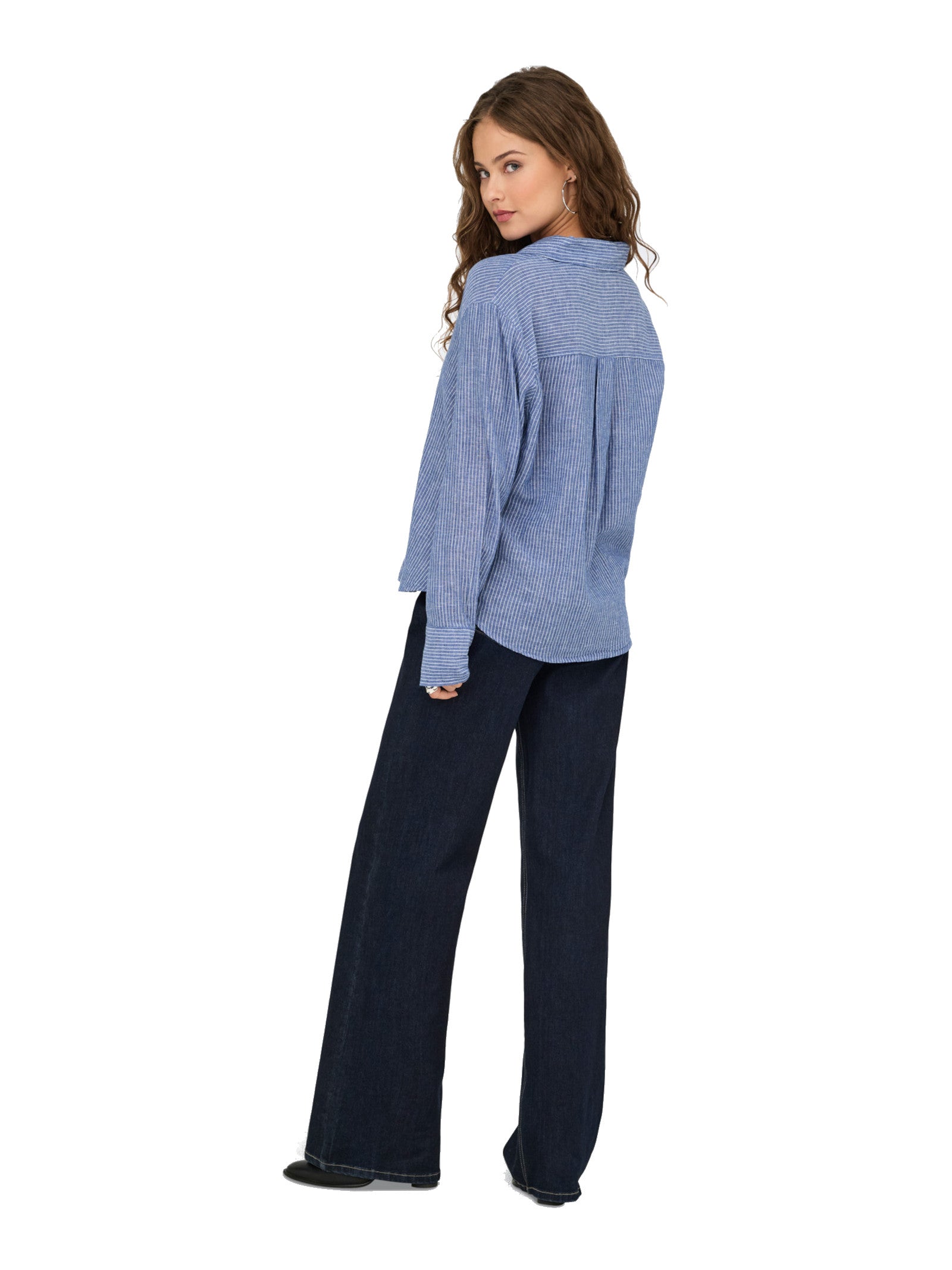 Camicia JDY Bianco azzurro Mila a righe 15345487 /Star Sapphire JDY 