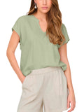 T-shirt JDY Caya Verde scollo a V 15346547 /Laurel Oak JDY 