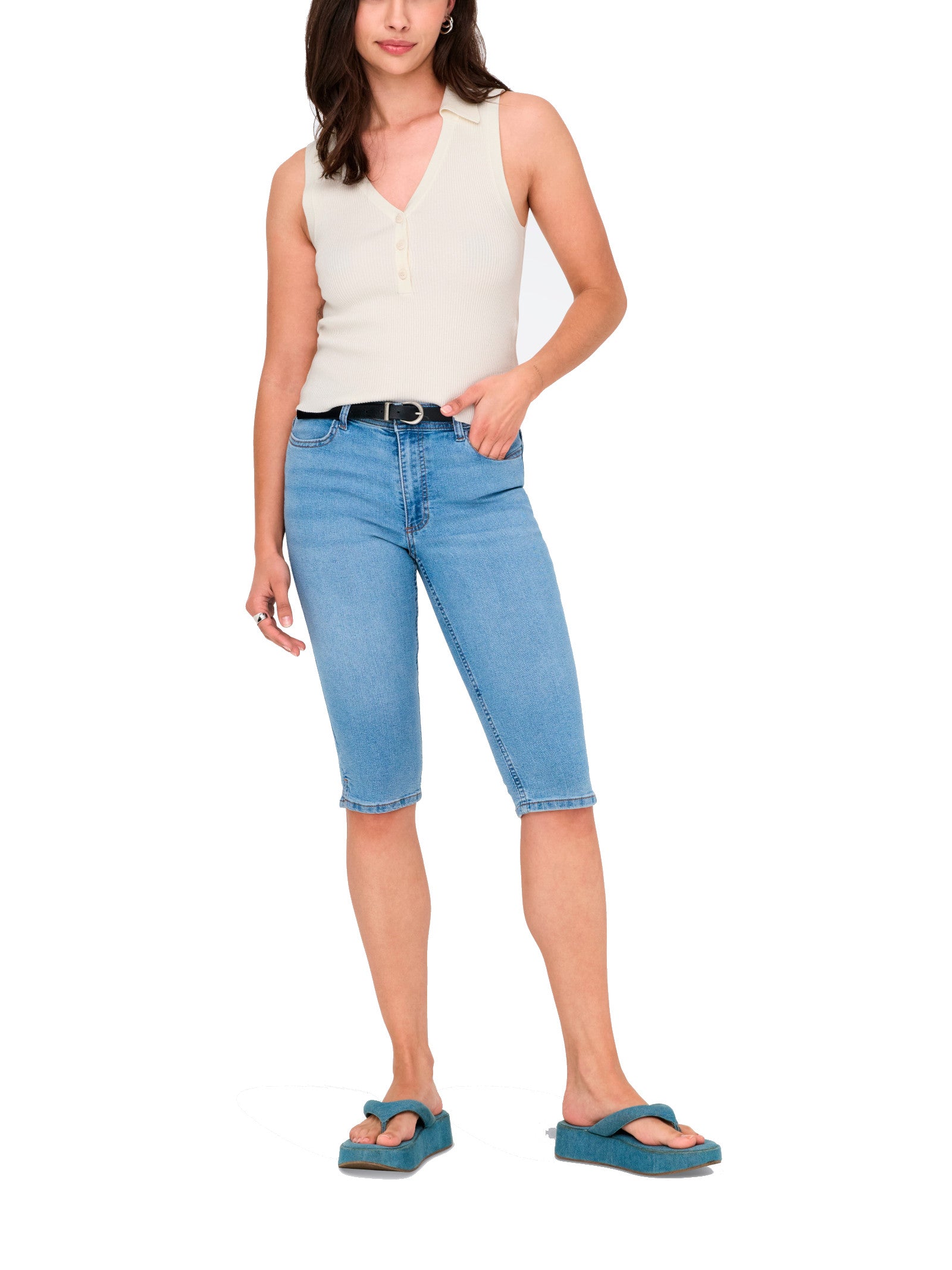 Top JDY Bianco Nanna in maglia 15351433 /Cloud Dancer JDY 