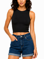 Top Only Lucky Marrone cropped 15352287 /Chicory Coffee JDY 