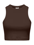 Top Only Lucky Marrone cropped 15352287 /Chicory Coffee JDY 