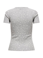 T-shirt JDY Lucky Grigio fiori 15352288 /Light Grey Melange JDY 