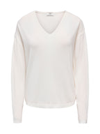 Maglia JDY  Liv Bianca scollo a V 15363546 /Cloud Dancer JDY 