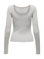 T-shirt JDY Mila Grigio basic 15364517 /Light Grey Melange JDY 