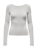 T-shirt JDY Mila Grigio basic 15364517 /Light Grey Melange JDY 