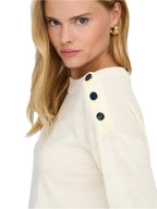 Maglia JDY Laura Panna con bottoni 15366136 /Eggnog JDY 