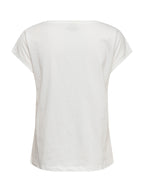 T-shirt JDY Bianco Tia con ricami 15369918 /Cloud Dancer JDY 