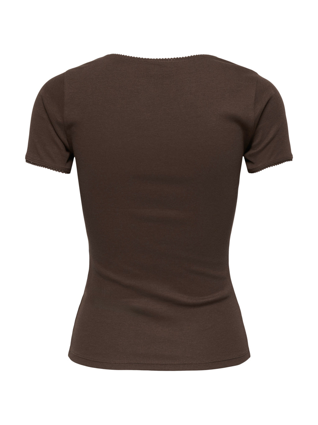 T-shirt JDY Marrone Lucky scollo a U 15370201 /Chicory Coffee JDY 
