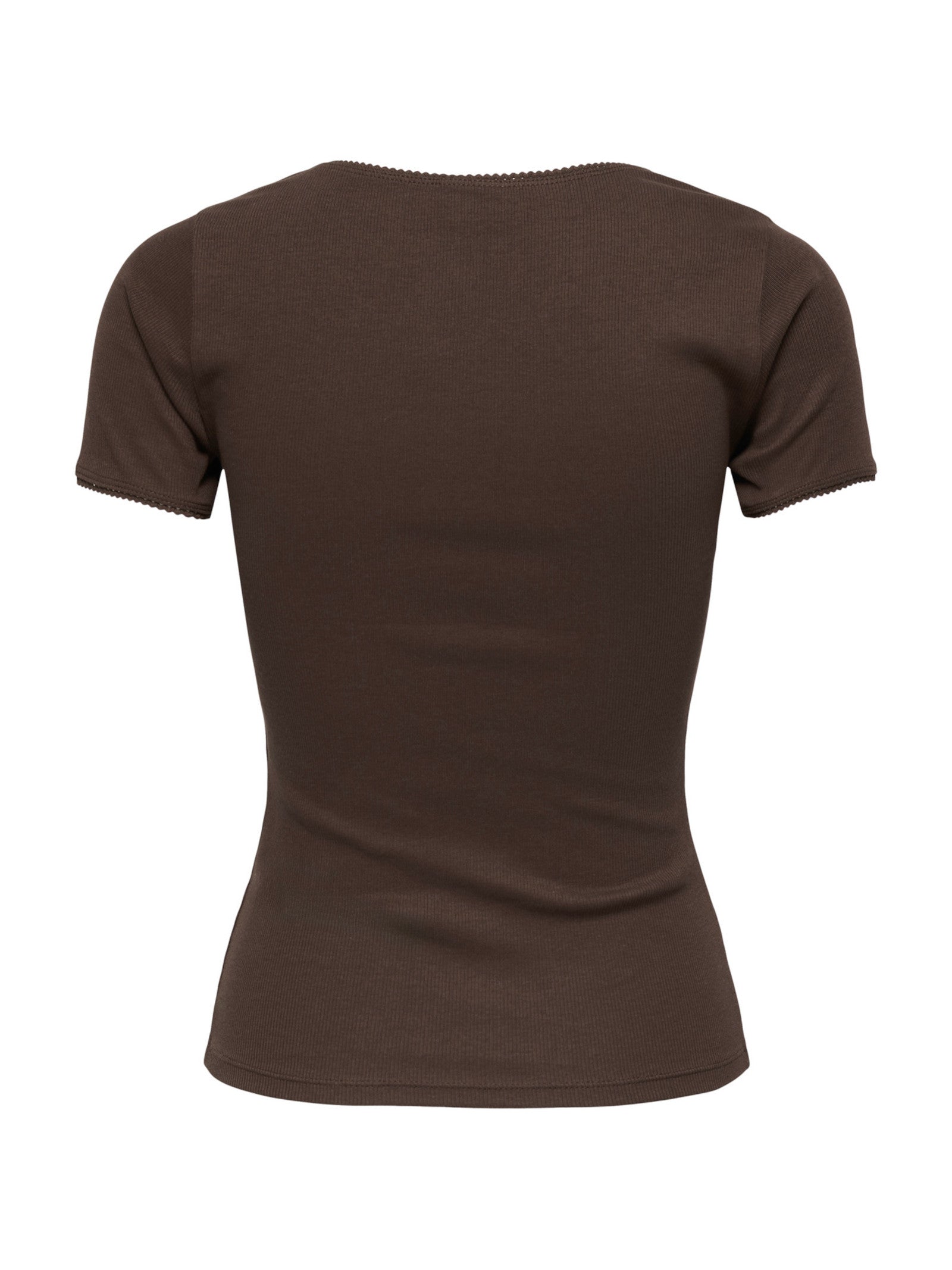 T-shirt JDY Marrone Lucky scollo a U 15370201 /Chicory Coffee JDY 