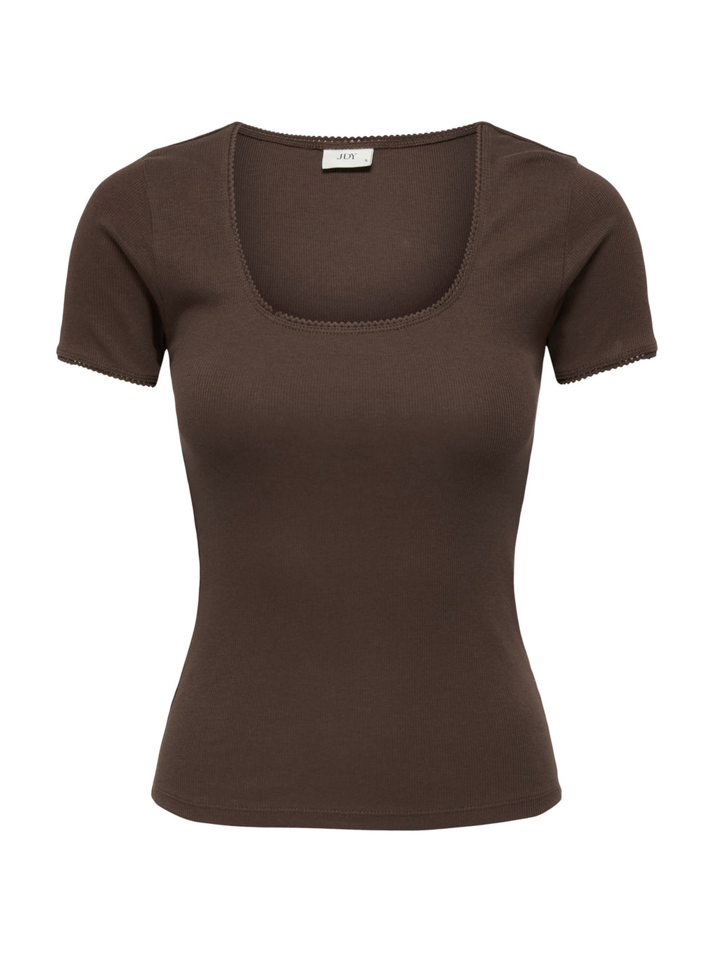 T-shirt JDY Marrone Lucky scollo a U 15370201 /Chicory Coffee JDY 