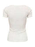 T-shirt JDY Bianco Lucky scollo a U 15370201 /Cloud Dancer JDY 