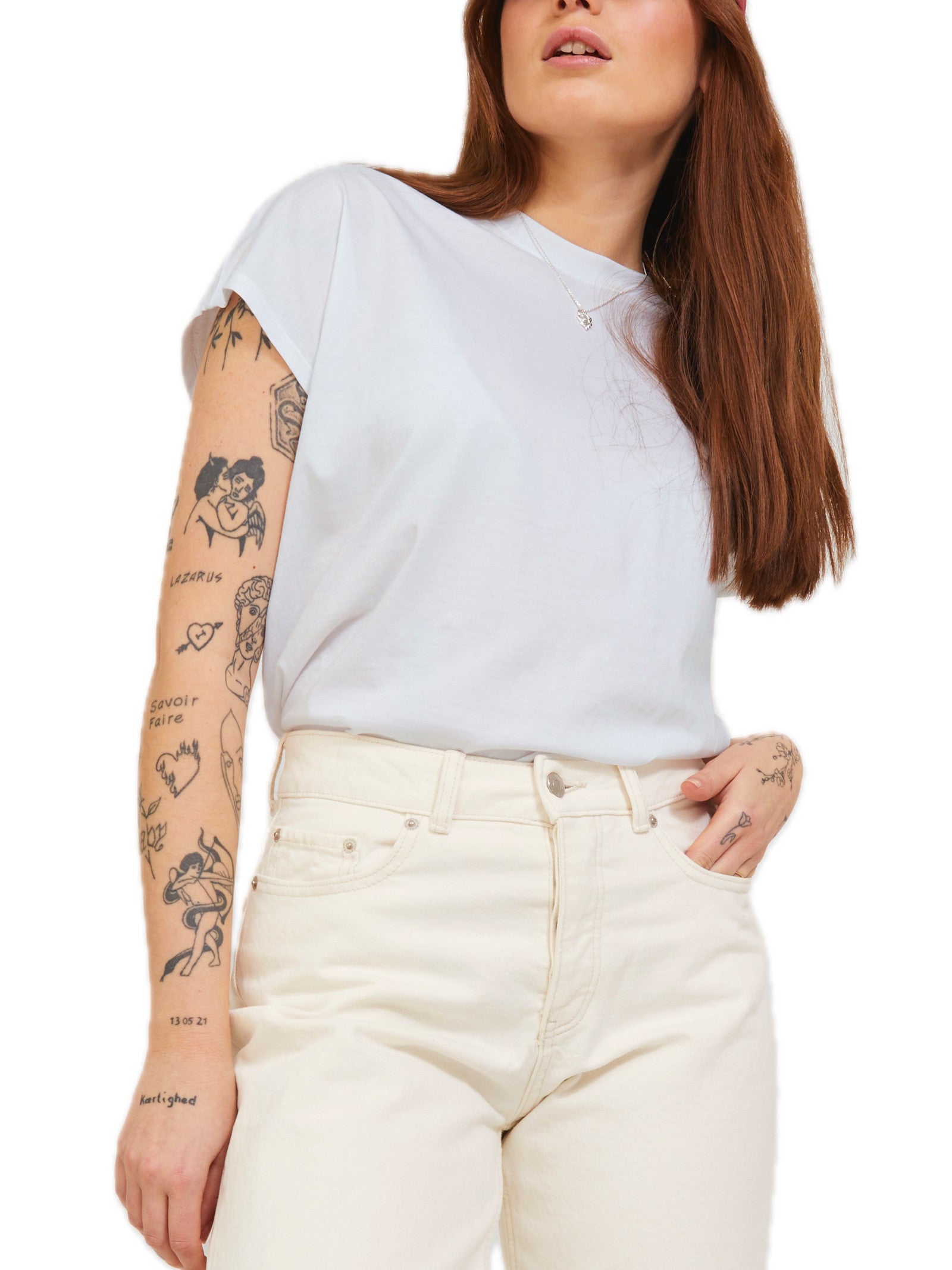 T-Shirt JJXX Astrid Donna Bianco manica corta 12200190 /Bright White JJXX 
