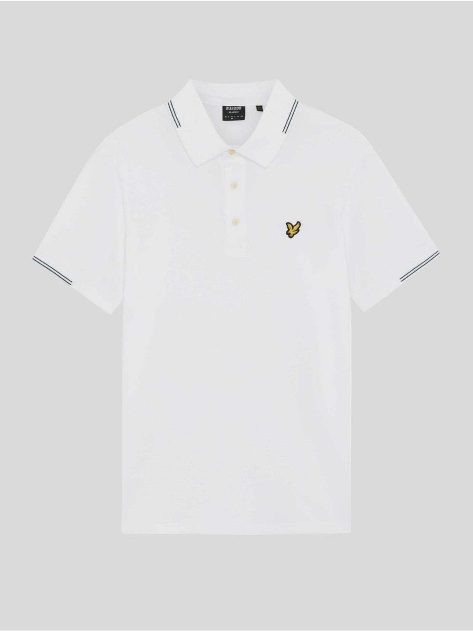 Polo Lyle & Scott Bianco colletto riga SP2402V WHITE LYLE & SCOTT 