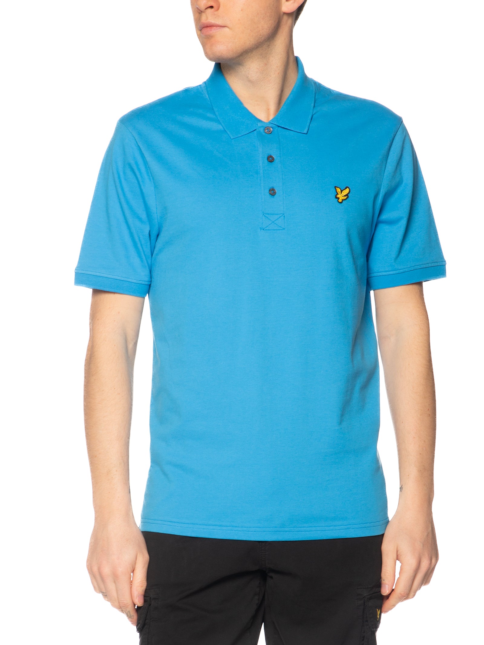 Polo Lyle & Scott Azzurro colletto logo SP400VOG SEA BLUE LYLE & SCOTT 