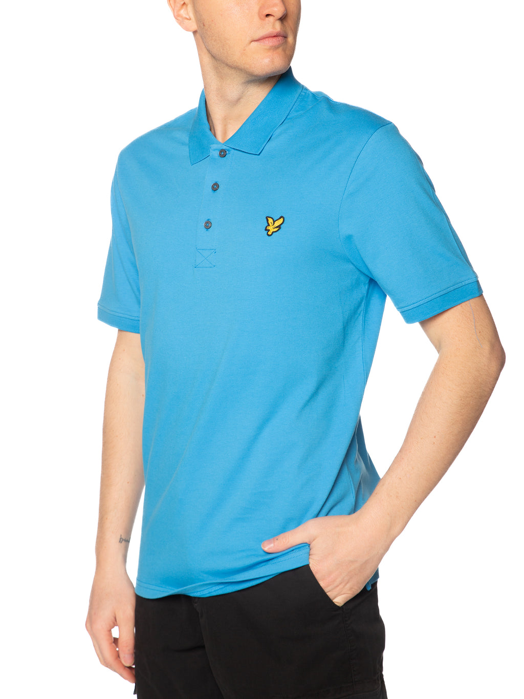 Polo Lyle & Scott Azzurro colletto logo SP400VOG SEA BLUE LYLE & SCOTT 