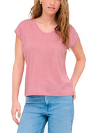T-Shirt Only Silver Rosa in lurex 15136069 /Bonbon ONLY 