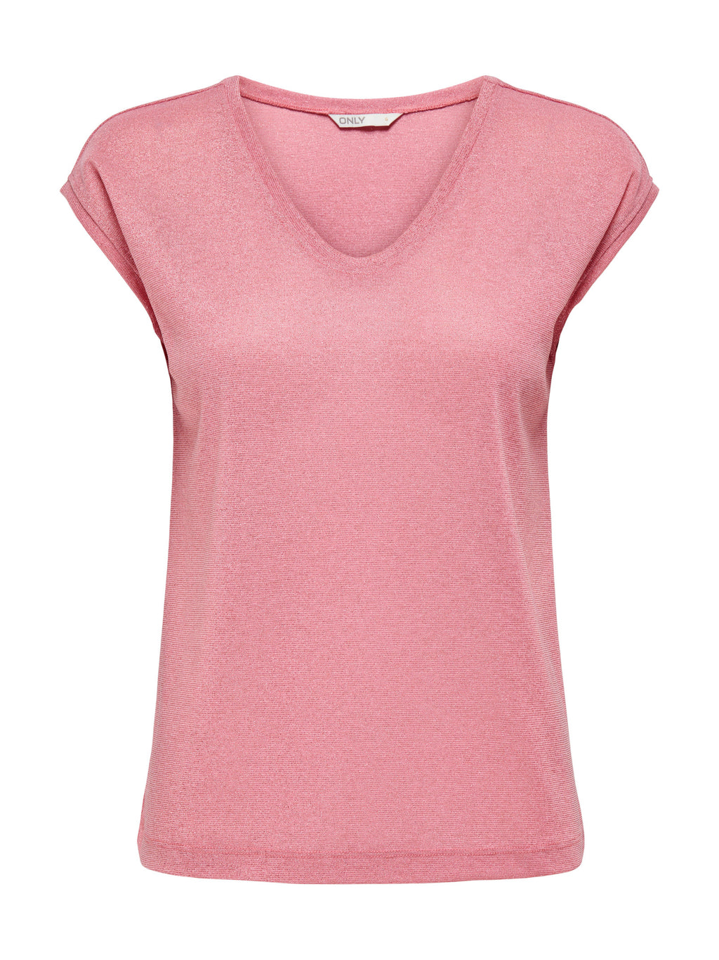 T-Shirt Only Silver Rosa in lurex 15136069 /Bonbon ONLY 