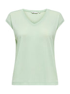 T-Shirt Only Silver Verde in lurex 15136069 /Green Lily ONLY 