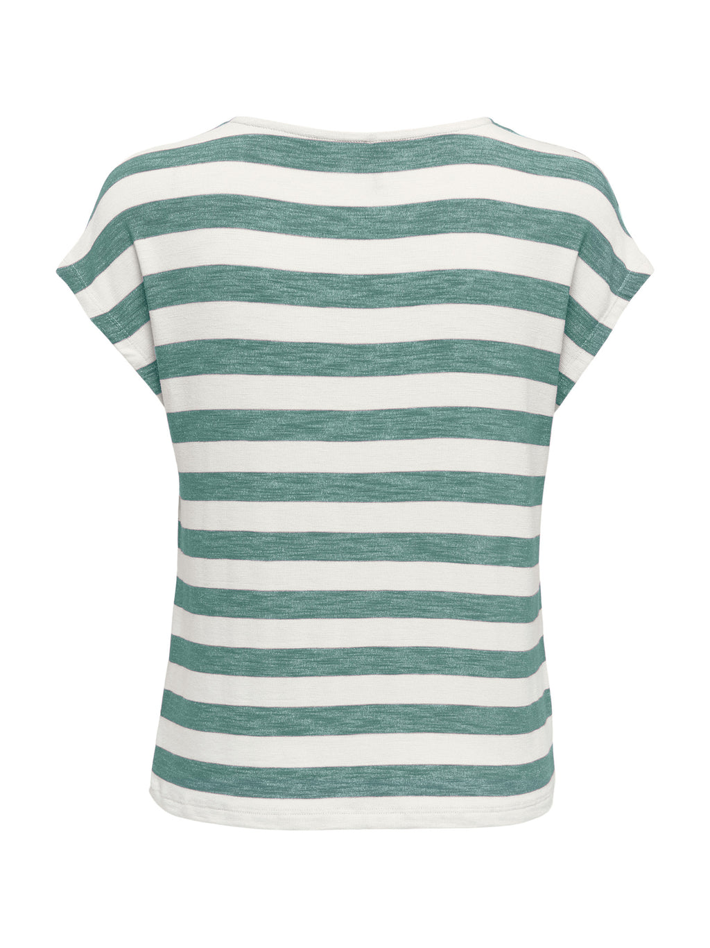 T-shirt Only Bianco Verde Lira a righe 15252103 /Chinois Green ONLY 
