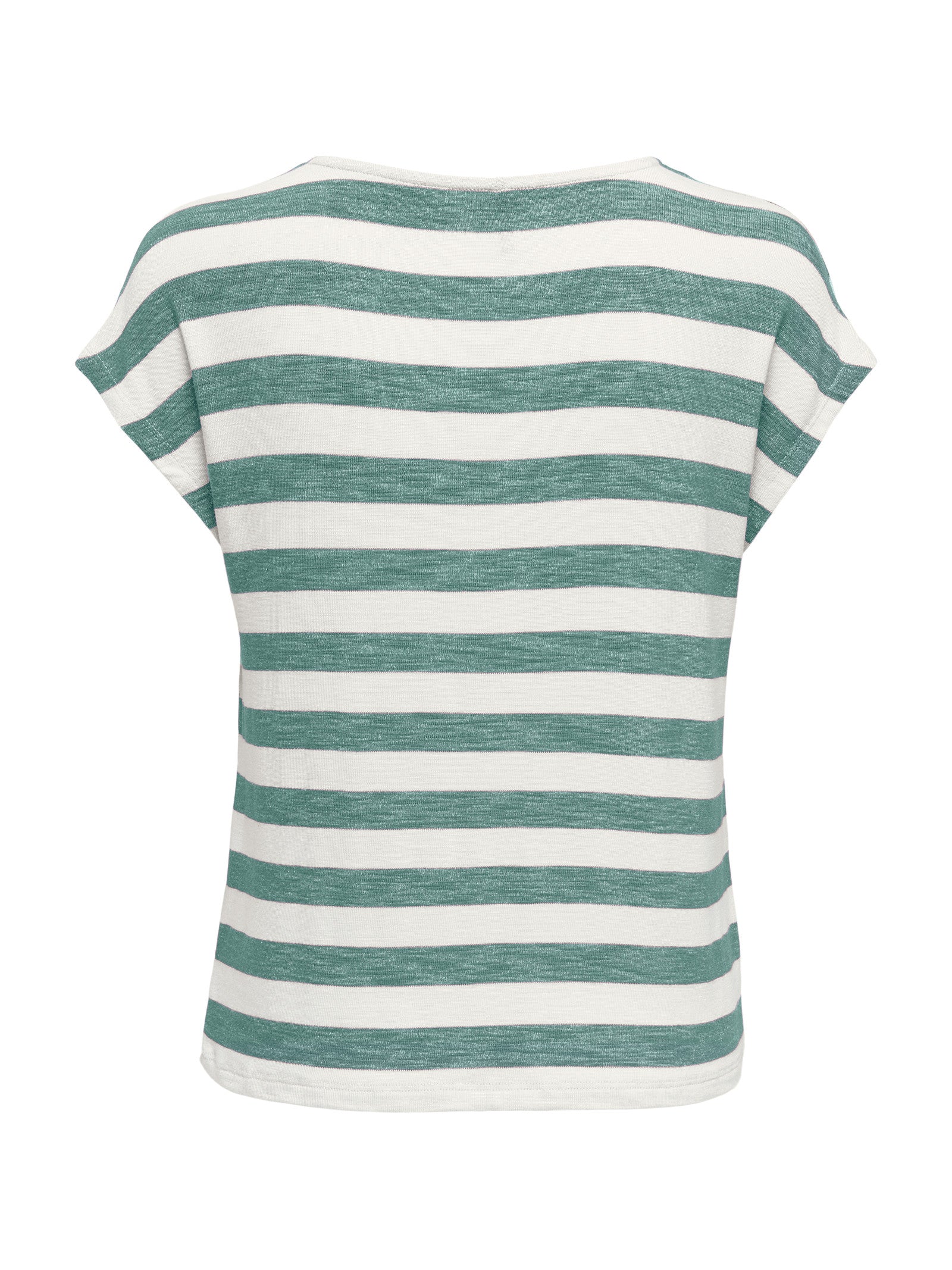 T-shirt Only Bianco Verde Lira a righe 15252103 /Chinois Green ONLY 