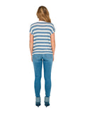 T-shirt Only Bianco Celeste Lira a righe 15252103 /Infinity ONLY 