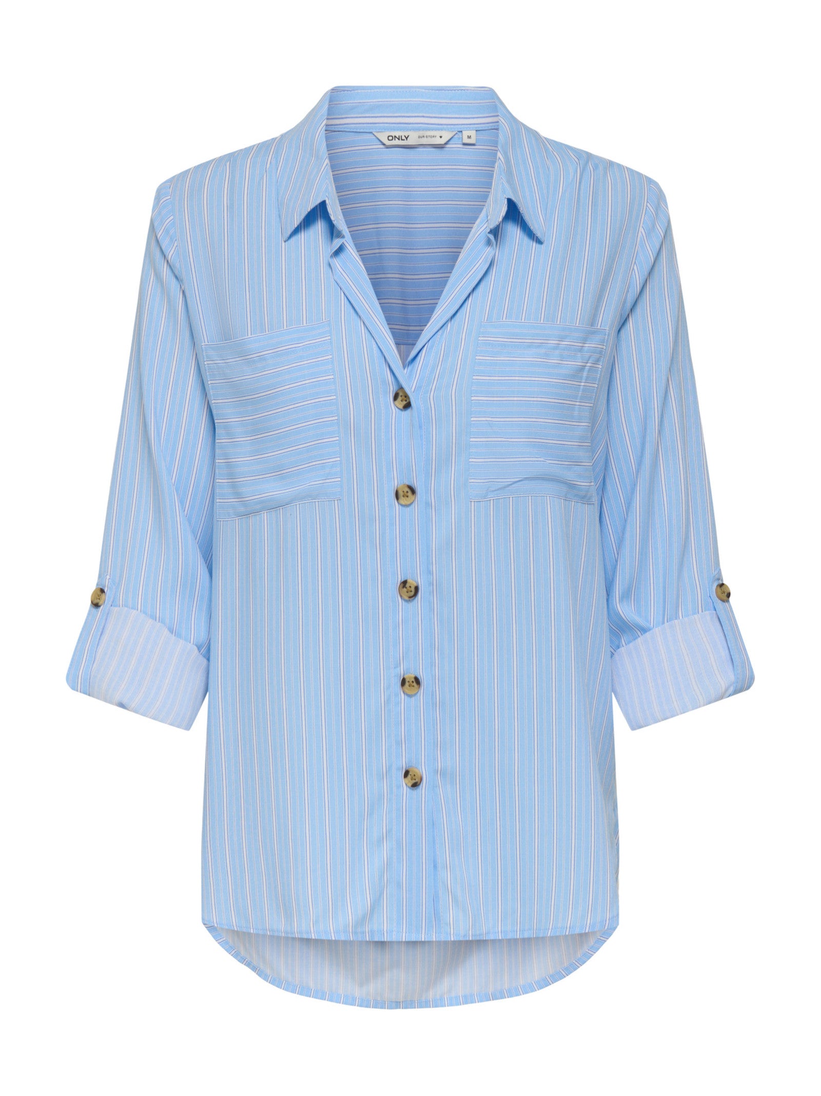 Camicia Only Yasmin Celeste con scollo a V 15281677 SERENITY SILVA ONLY 
