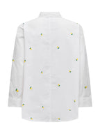 Camicia Only Bianco Lina polsini ampi 15283743 /Lemon Bright ONLY 