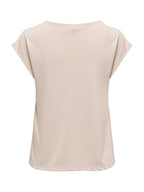 T-shirt Only Free Beige scollo a V 15287041 /Pumice Stone ONLY 