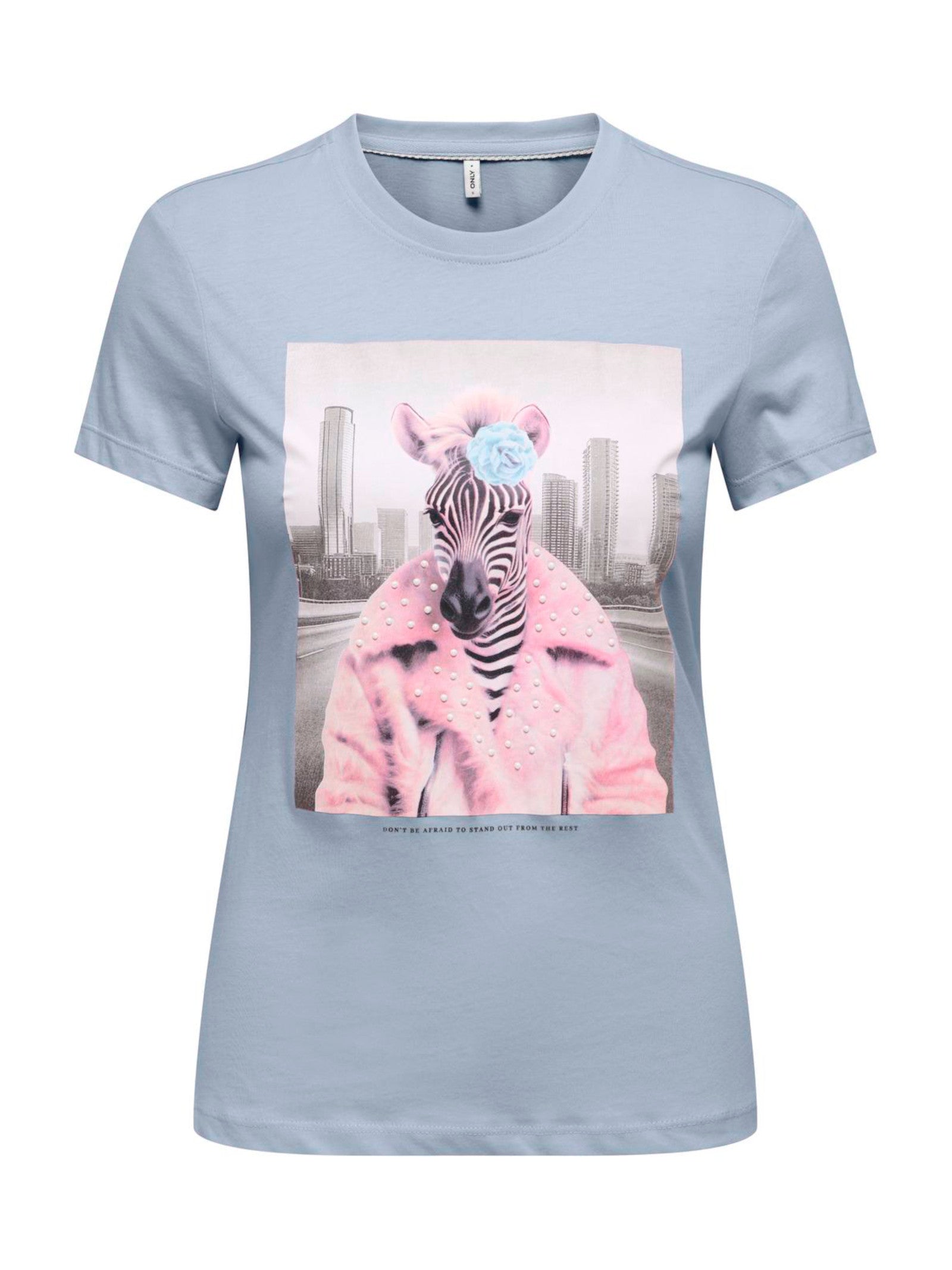 T-shirt Only Vibe Celelste con stampa 15291975 /Soft Chambray ONLY 