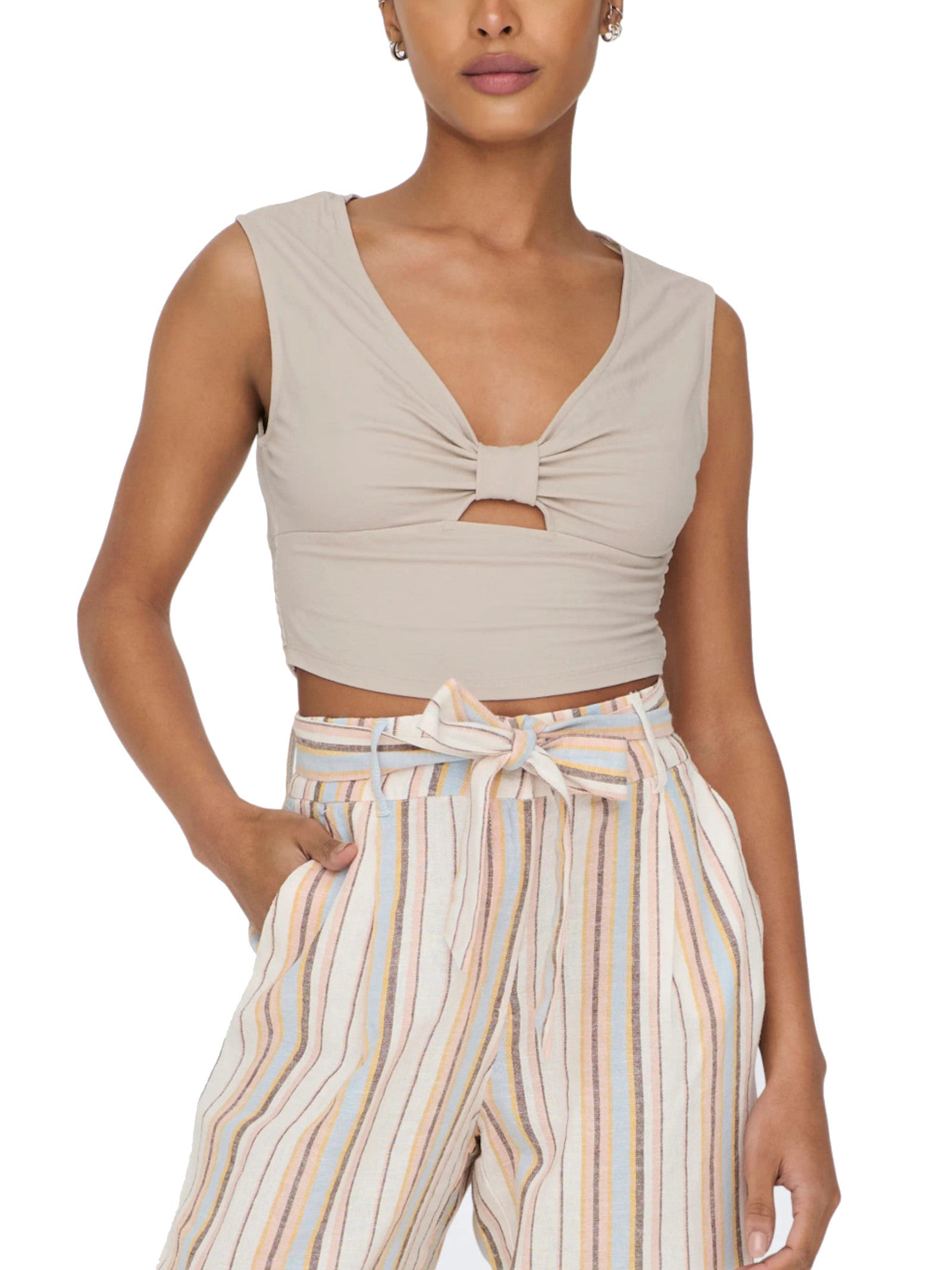 Top Only Beige Jany smanicato 15294427 /Pumice Stone ONLY 